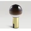 Lampe à poser rechargeable MARSET Dipping Light, marron/laiton, à inte...