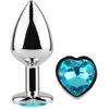 Secret Play Metal Butt Blue Heart Plug Size S 7cm 1ud