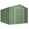 Wasabi - Abri de jardin en métal 8,08 m2 Light Green - 258x313x202cm - Garantie 10 ans - Remise exterieur