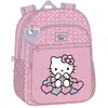 Joumma Disney Stitch Hearts & Dots Sac à dos scolaire adaptable à char...