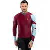 SIROKO - Maillot Vélo à Manches Longues M2 Road Trip - XL - Bordeaux/Bleu pâle