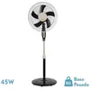 FABRILAMP Ventilateur Sur Pied Belmonte Noir/Beige 45W 3 Vitesses Oscillant