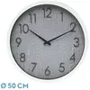 Horloge de Mur higueron White Grey 50x50x2 cm Mouvement continu - Fabrilamp