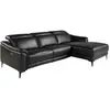 ANGEL CERDA Canapé d'angle relax droite en cuir noir