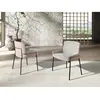 Chaise en tissu gris et velours marron