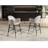 Tabouret en tissu gris clair Angel Cerdá
