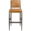 Tabouret en cuir marron