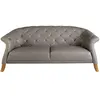 Angel Cerda Canapé Chester 2 places cuir gris