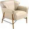 ANGEL CERDA Fauteuil en cuir sable 5129C, 86 x 85 x 81