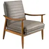 Angel Cerda Fauteuil en cuir gris foncé