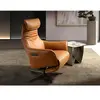 Angel Cerdá Fauteuil Pivotant En Cuir Brun