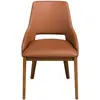 Chaise en similicuir marron