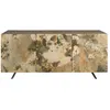 ANGEL CERDA Buffet moderne en bois taupe métallisé avec détails en marbre