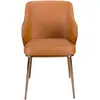 Chaise en similicuir marron