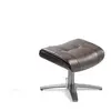 Pouf pivotant rembourré en cuir 5003C, 39 x 52 x 40 cm. -