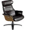 Angel Cerda Fauteuil relax pivotant en cuir