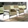 Angel Cerda Fauteuil en cuir et pieds en acier noir 5042C, 67 x 75 x 87 cm. -