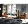 Angel Cerda Fauteuil Confident cuir capitonné brun