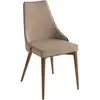AC ANGEL CERDÁ Chaise en tissu avec pieds en bois noyer 4032C, 50 x 60 x 91 cm. -