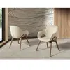 AC ANGEL CERDÁ Chaise en tissu et bois couleur noyer 4048C, 57 x 64 x 88 cm. -