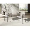 Angel Cerda Chaise en tissu avec pieds en acier noir 4057C, 48 x 57 x 82 cm. -