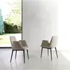 AC ANGEL CERDÁ Chaise en tissu et acier noir 4002C, 59 x 58 x 82 cm. -