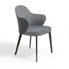 AC ANGEL CERDÁ Fauteuil en tissu et acier noir 4005C, 60 x 59 x 77 cm. -