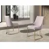 AC ANGEL CERDÁ Chaise en tissu et pieds en acier chromé 4008C, 50 x 61 x 91 cm. -