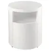 Angel Cerda Table de chevet ronde en bois blanche