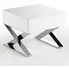 Angel Cerdà¡ Table de chevet en bois blanc et acier 7007C, 50 x 48 x 38 cm. -