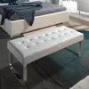 Angel Cerda Banquette simili cuir et acier chromé