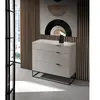 Angel Cerda - Commode laqué 3 tiroirs gris perle - 80x45x80 cm T.U