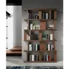 Angel Cerda - Bibliothèque destructurée en bois plaqué noyer - 120x23x195 cm T.U