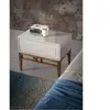 Angel Cerda Table de chevet en bois gris et effet bois noyer