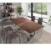 AC ANGEL CERDÁ Table à manger bois noyer et acier chromé Pialo 220 cm
