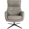 Angel Cerda Fauteuil pivotant inclinable en cuir gris 5092C, 69 x 86 x 109 cm. -