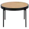 AC ANGEL CERDÁ Table basse ronde en rotin et acier 2111C, Ø66 x 40 cm. -