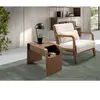 Angel Cerda Table d'appoint rectangulaire effet bois noyer