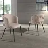 Angel Cerda - Chaise en tissu marron/noir mat - 58x58x77 cm OS