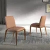 Chaise En Simili Cuir Marron