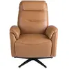 Angel Cerda Fauteuil pivotant en cuir marron 5115C, 78 x 96/158 x 105