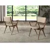 Chaise en similicuir vison