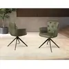 Chaise pivotante en simili-cuir vert foncé