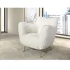 Fauteuil en tissu blanc à poils longs ANGEL CERDA SL