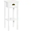 HOMCOM Table d'appoint style moderne 30x30x75 cm blanc