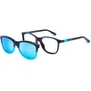 NANOVISTA Mixte Quest SC 3.0 Lunettes de Soleil, Noir Mate/Cian, 48