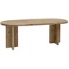 Decowood Table à manger ovale en bois de sapin vieilli 180x75cm