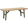 Decowood Table basse en bois de sapin verd 120x45cm