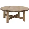 Decowood Table basse en bois de sapin vieilli Ø80x35cm