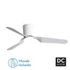 Ventilateur de plafond Fabrilamp Kochi avec éclairage LED et télécommande 33 W Blanc